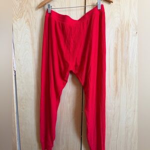 Vibrant Red waffle Pants